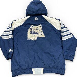 Starter Penn State Lion Vintage Puffer Hooded NCAA Stadium Jacket Men's Large